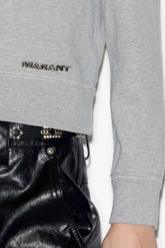 Prissa katoenen sweatshirt met gestructureerde schouders