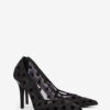 Pristy pumps van tule met stippen
