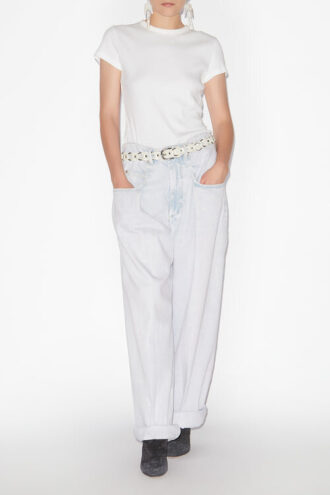Rachelle geplooide loose fit denim jeans