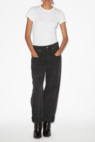 Rachelle geplooide loose fit denim jeans