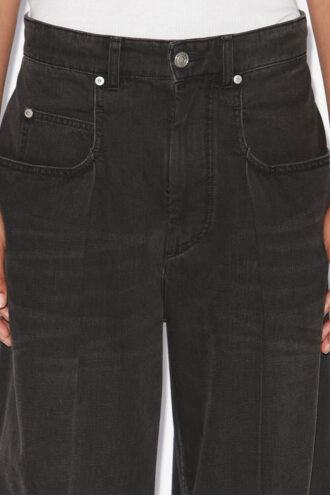 Rachelle geplooide loose fit denim jeans