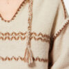 Romera merinowollen trui met capuchon en tweed