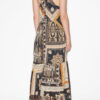 Sabba lange jurk met bandana-print en dunne bandjes