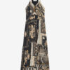 Sabba lange jurk met bandana-print en dunne bandjes