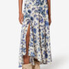 Sakura lange stretch zijden rok met print