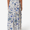 Sakura lange stretch zijden rok met print