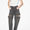 Salia losvallende denim jeans met ritsen Salia losvallende denim jeans met ritsen