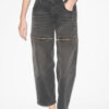 Salia losvallende denim jeans met ritsen Salia losvallende denim jeans met ritsen
