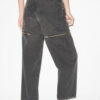 Salia losvallende denim jeans met ritsen Salia losvallende denim jeans met ritsen