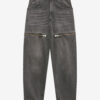 Salia losvallende denim jeans met ritsen Salia losvallende denim jeans met ritsen
