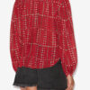 Salika bedrukte en gerimpelde katoenen voile blouse