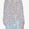 Salika bedrukte en gerimpelde katoenen voile blouse