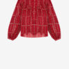 Salika bedrukte en gerimpelde katoenen voile blouse