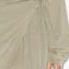 Sandrina lange gedrapeerde jersey sweaterjurk