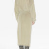 Sandrina lange gedrapeerde jersey sweaterjurk