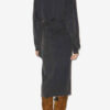 Sandrina lange gedrapeerde jersey sweaterjurk