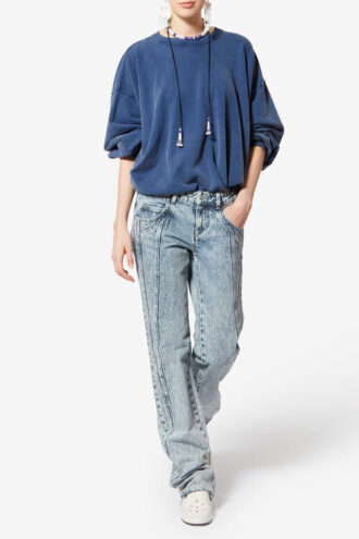 Sauria gewassen katoenen sweatshirt