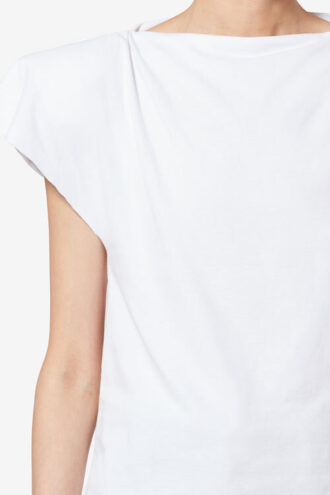 Sebani asymmetrisch T-shirt met korte mouwen