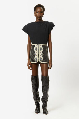 Sebani asymmetrisch T-shirt met korte mouwen