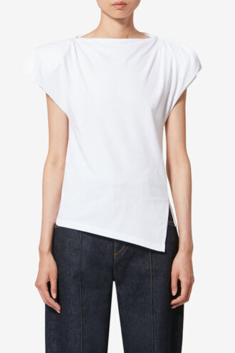 Sebani asymmetrisch T-shirt met korte mouwen