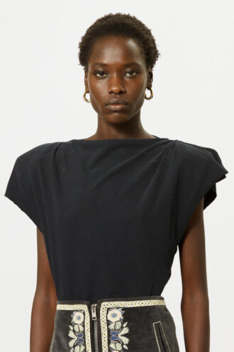 Sebani asymmetrisch T-shirt met korte mouwen