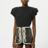 Sebani asymmetrisch T-shirt met korte mouwen