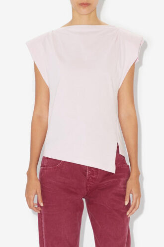 Sebani asymmetrisch T-shirt met schoudervullingen