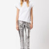 Sebani asymmetrisch T-shirt met schoudervullingen