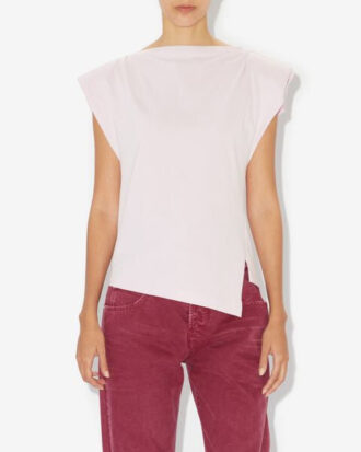 Sebani asymmetrisch T-shirt met schoudervullingen
