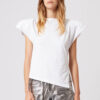 Sebani asymmetrisch T-shirt met schoudervullingen