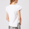 Sebani asymmetrisch T-shirt met schoudervullingen