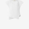 Sebani asymmetrisch T-shirt met schoudervullingen
