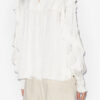 Seila vloeiende blouse met kant en ruches