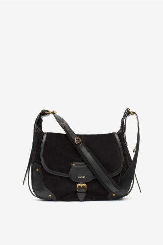 Sierra S suède kalfsleren messenger bag
