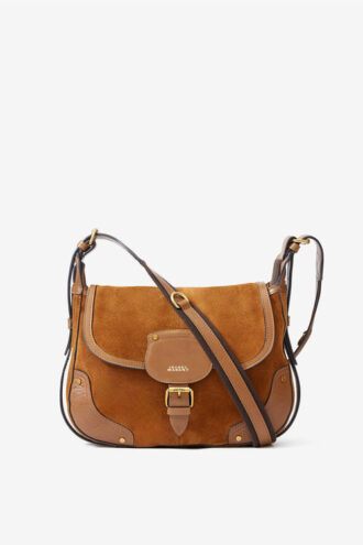 Sierra S suède kalfsleren messenger bag