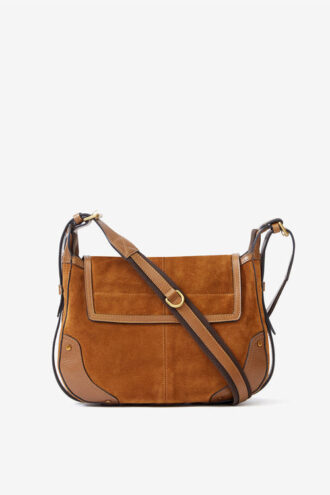 Sierra S suède kalfsleren messenger bag