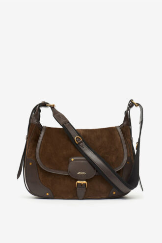 Sierra suède leren messenger bag
