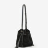 Silao gevlochten suède kalfsleren bucket bag