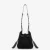 Silao gevlochten suède kalfsleren bucket bag