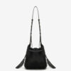 Silao gevlochten suède kalfsleren bucket bag