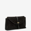 Silao gevlochten suède kalfsleren clutch