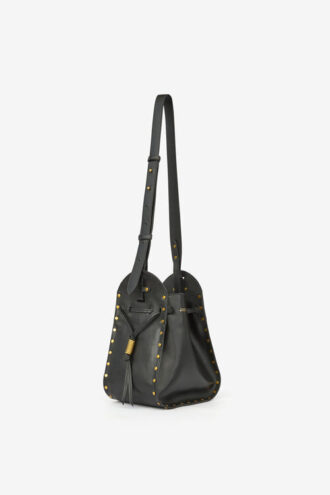 Silao gladde rundleren bucket bag