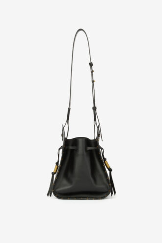 Silao gladde rundleren bucket bag