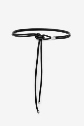 Silvia leren en metalen riem