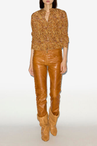 Sima bedrukte zijden blouse
