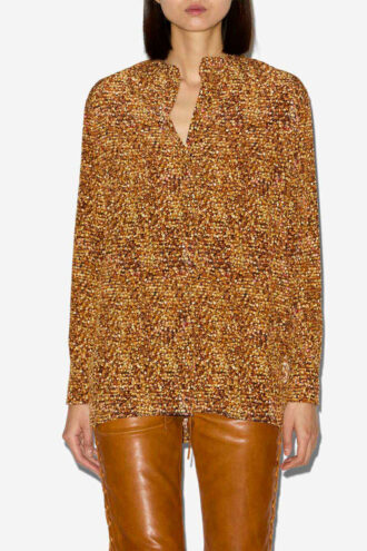 Sima bedrukte zijden blouse