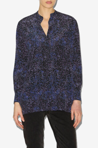 Sima bedrukte zijden blouse