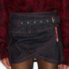 Siyen gedrapeerde denim minirok Siyen gedrapeerde denim minirok