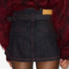 Siyen gedrapeerde denim minirok Siyen gedrapeerde denim minirok