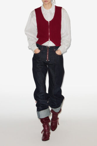 Stely katoenen jeans met wijde pijpen